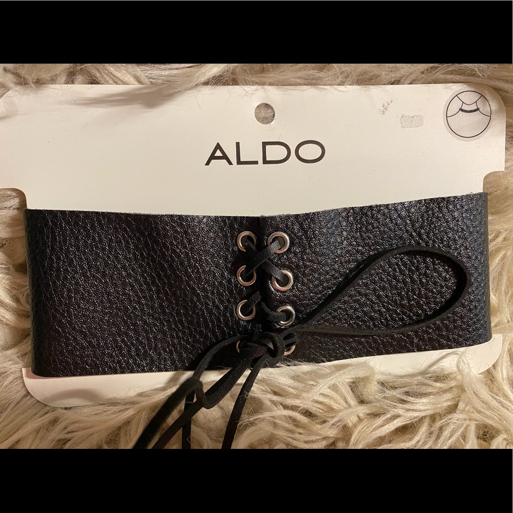 ALDO Black faux leather Choker